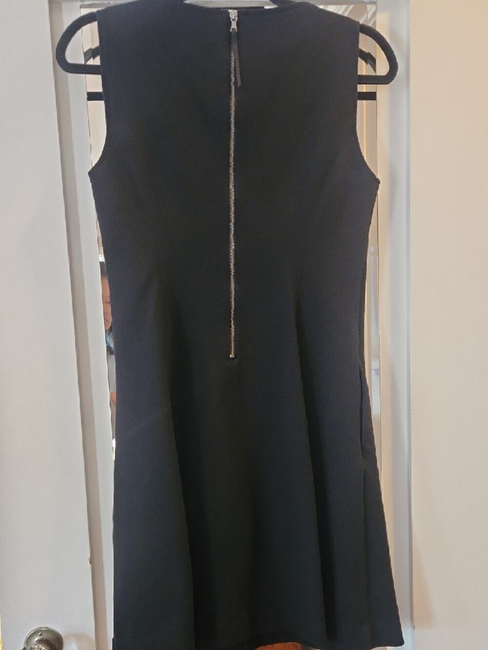 SPANX Black Sleeveless Mini A-Line Dress with Subtle Flare - Picture 3 of 3